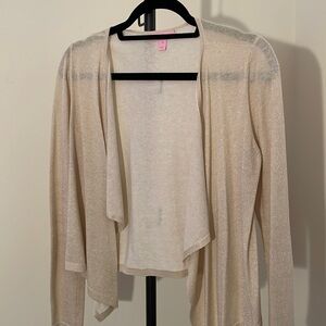 Lilly Pulitzer gold lightweight drapey sweater